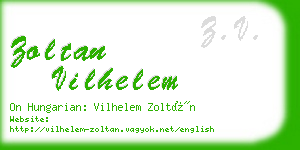 zoltan vilhelem business card